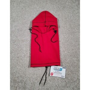 Hot Headz Polarex Hood Adult Red 6-in-1 Fleece Hood Polyester Ski Balaclava NWT